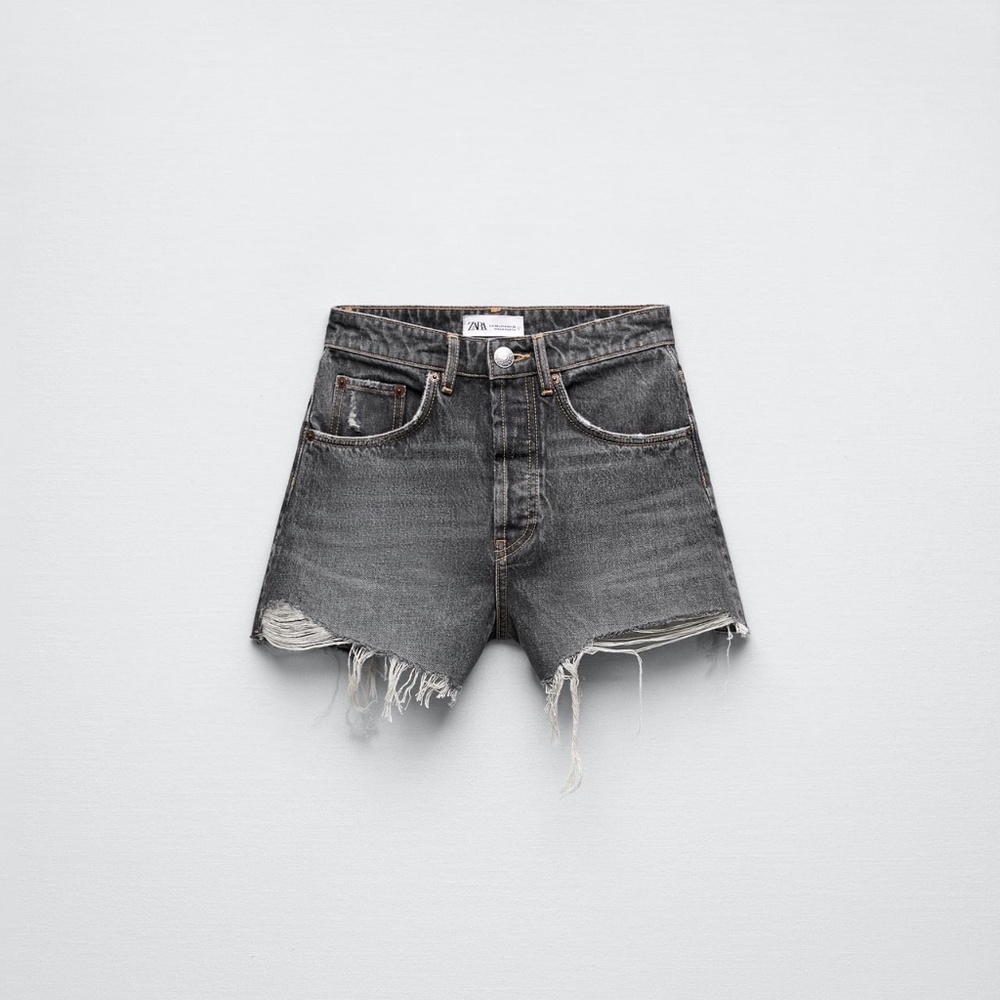 ZARA HIGH-RISE DENIM SHORTS